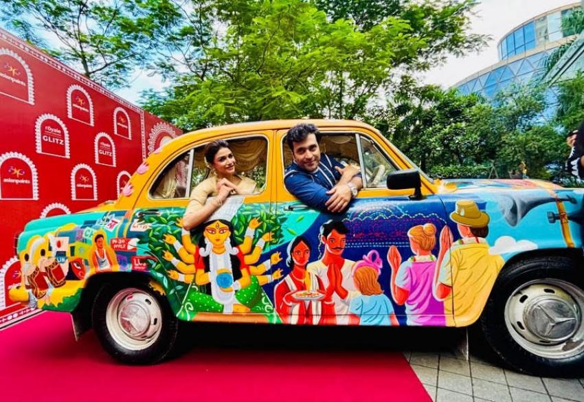 Yellow Taxis and the Colours of Puja