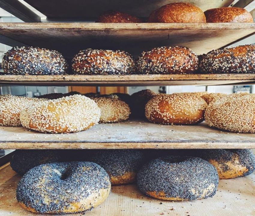 Sourdough bagels from New York