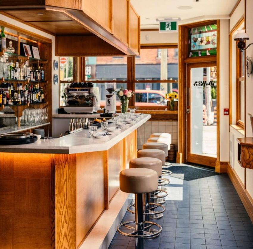 Maven’s sunlit wood-lined bar. Photo: Johnny C.Y. Lam/Air Canada