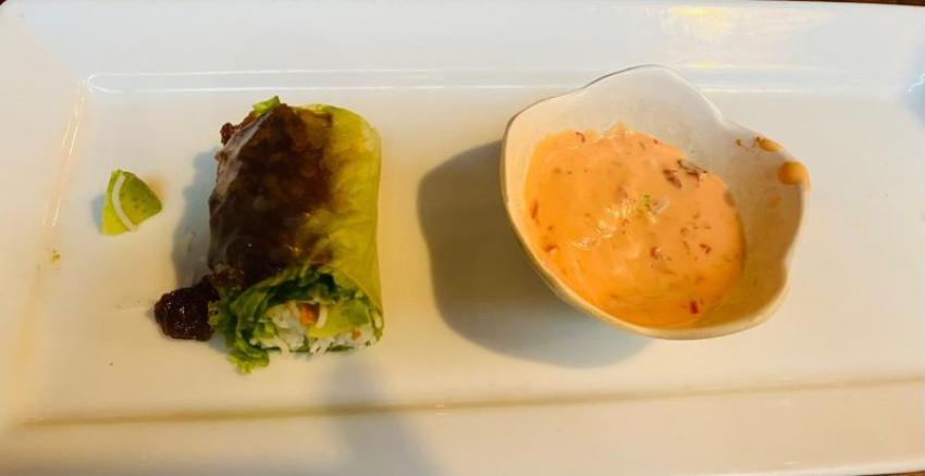 Spring rolls are light, fresh, and herb-packed, served with a sweet, tangy, dipping sauce that strikes a perfect balance. Photo: Sujoy Dhar