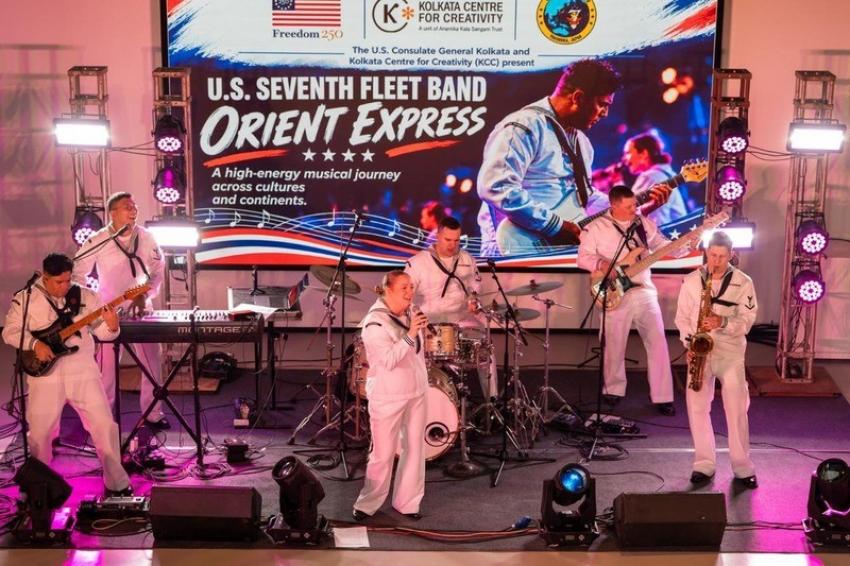 America&rsquo;s 250th anniversary reaches Kolkata with U.S. Navy band&rsquo;s pop and rock show
