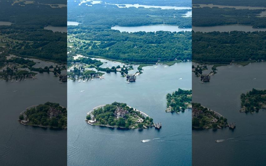 A spectacular aerial view of the Thousand Islands and the St. Lawrence River. Photo: Sujoy Dhar


