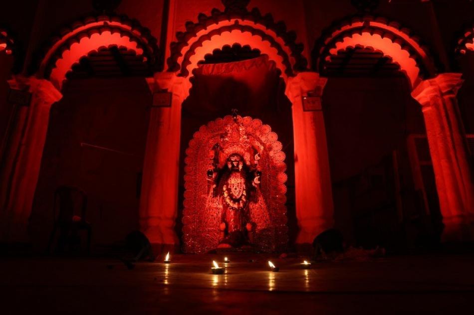 In Images: Kali idol displayed at heritage house in Kolkata