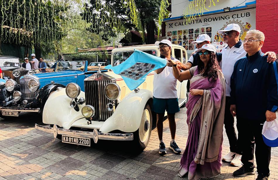 In Images: Children ride in vintage cars in Kolkata for HIV awareness and inclusion