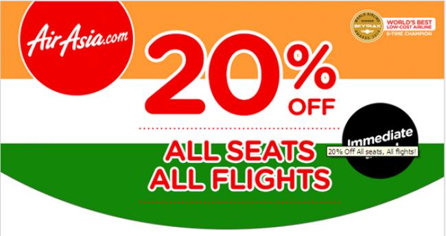  Air Asia offers 20% Off  