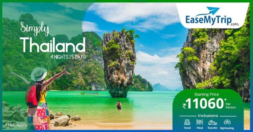 EaseMyTrip offers packages in Thailand at Rs. 11060
