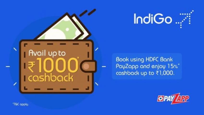 IndiGo offers 15 per cent cashback on flight bookings