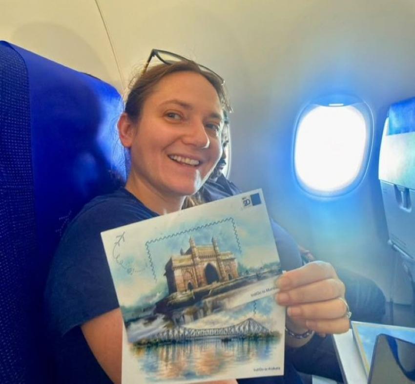 Wrote a postcard at 30,000 feet! How India Post and IndiGo are bringing back old-school romance