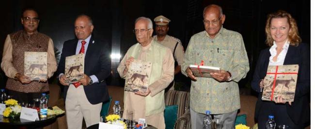 Governor Keshari Nath Tripathi  launches Kishan Rungta's book 'Stalking Tigers on Foot' in Kolkata 