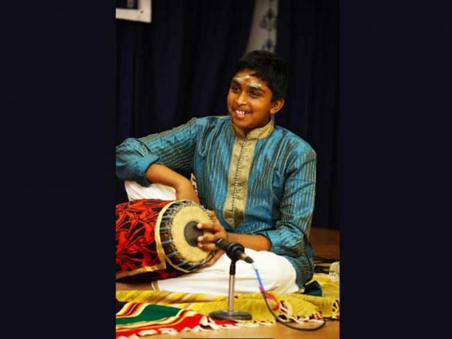 Child prodigy Karthik Iyer performs for the Mitty Advocacy Project at San Jose
