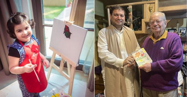 Ruskin Bond unveils creative diary designed by 6-year-old Aavya