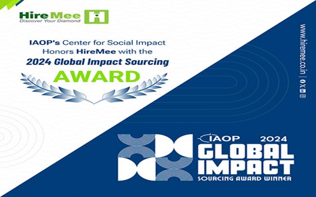 HireMee earns prestigious Global Impact sourcing award from IAOP, in partnership with The Rockefeller Foundation
