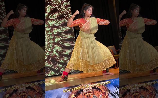 New York teen sensation Urjani De shines at New York Puja Association's Cultural Programme 2024