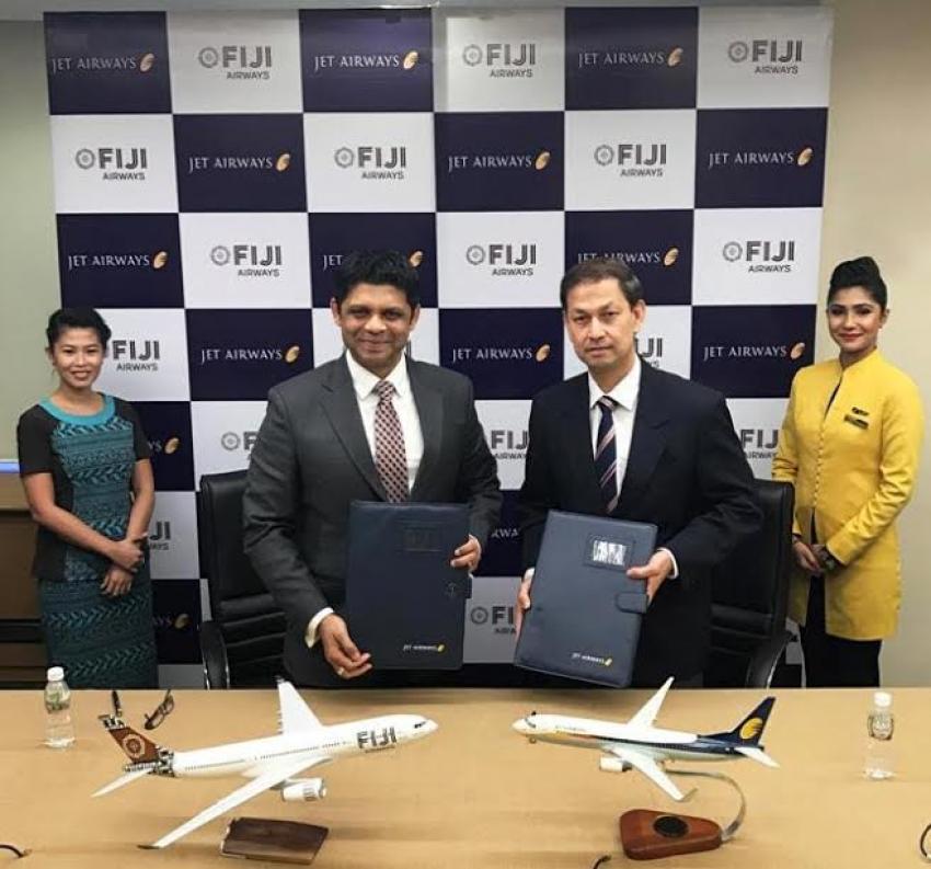 Jet Airways,Fiji Airways announce codeshare agreement