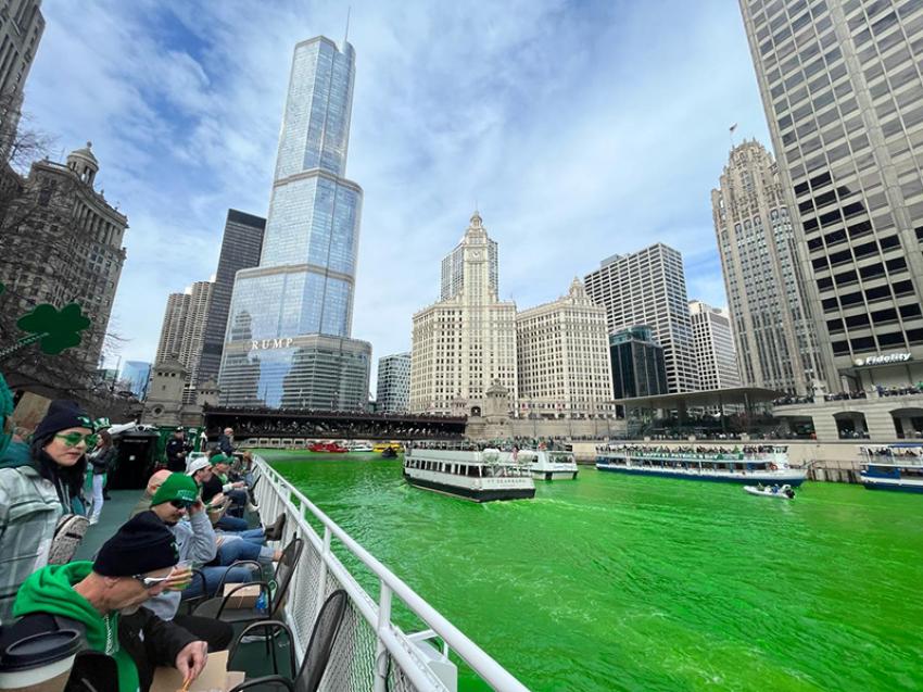 Chicago paints the city green to celebrate St. Patrick’s Day