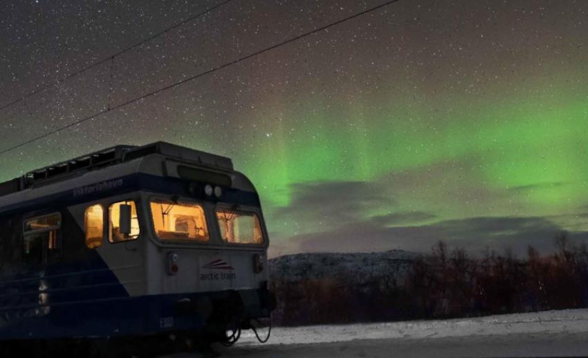 Northern Lights Train: A Winter Rail Journey in Arctic Norway. Photo: Railway PRO